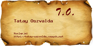 Tatay Oszvalda névjegykártya